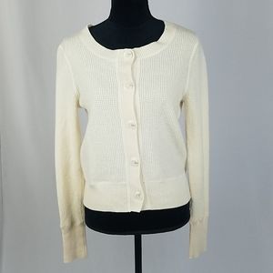 Club Monaco women cream Italian cashmere cardigan